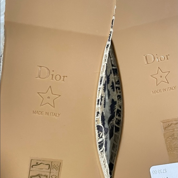 CHRISTIAN DIOR LOGO EMBROIDERED LEOPARD PRINT GRANVILLE ESPADRILLE 38 - Picture 6 of 10